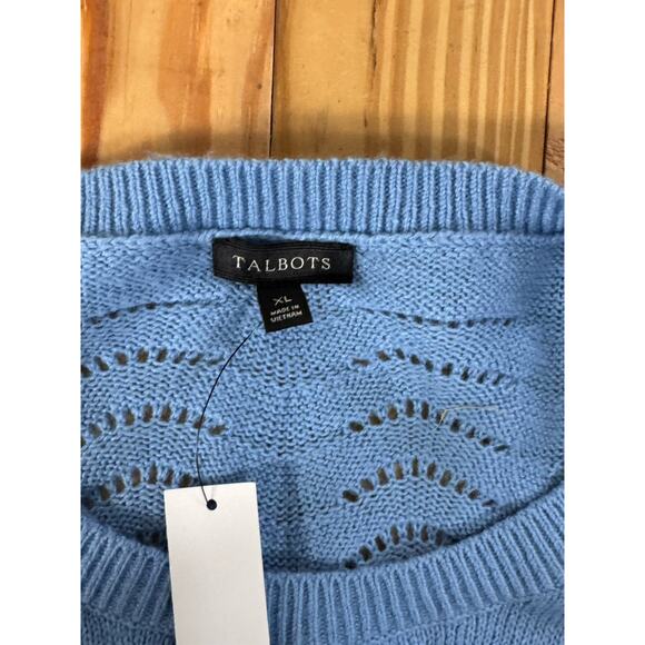 Blue and White Wave Pattern Sweater - Picture 7 of 12